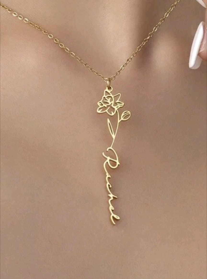 Personalised Flower Necklace